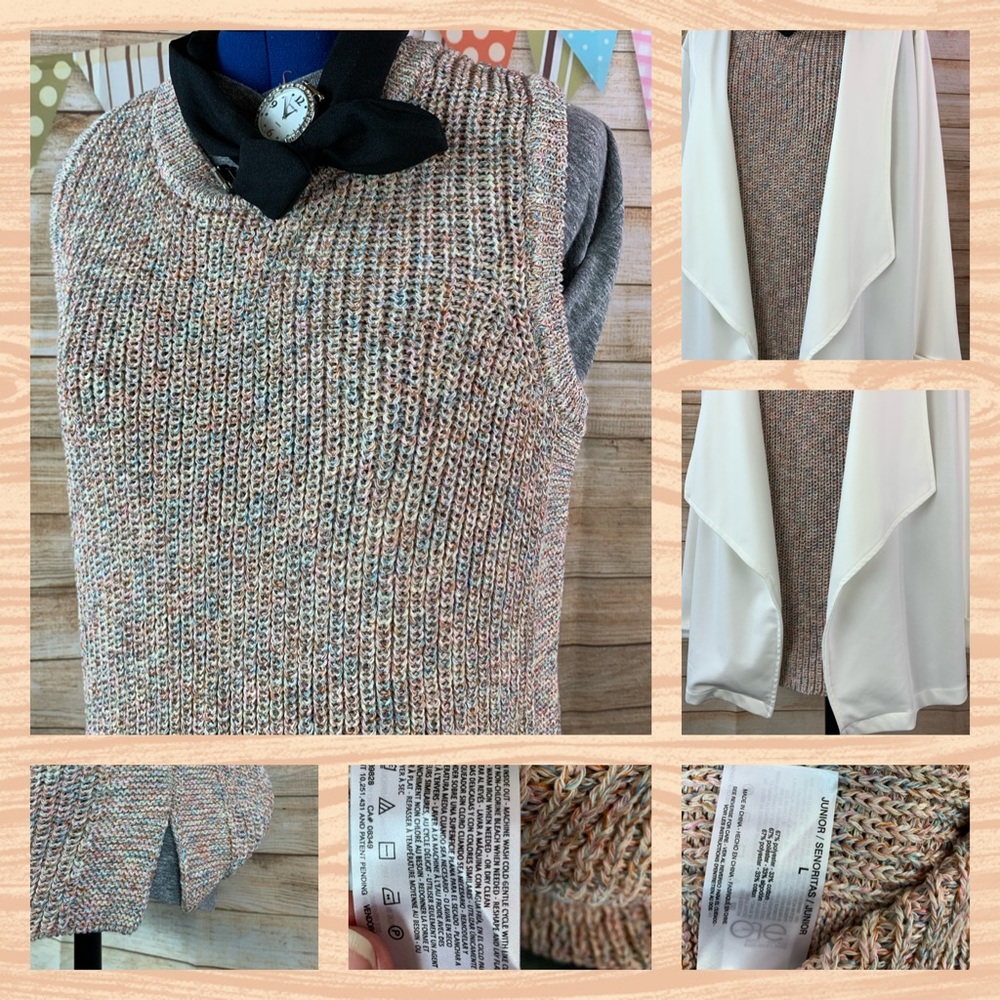Ella Moss Sleeveless sweater blouse top NWT